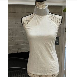 Inc Rhinestone-Trim Halter Top